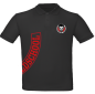 Preview: Männer Polo Oldschool / schwarz-rot