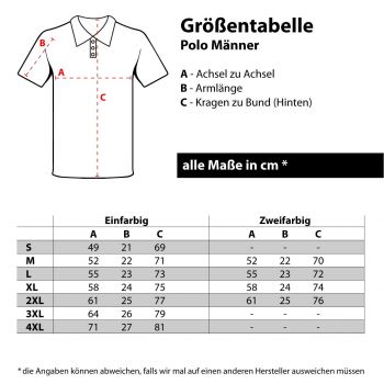 Männer Polo Misanthrop / schwarz-rot