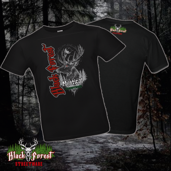 Männer T-Shirt Black Forest Mystic Hirsch