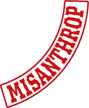 Männer Polo Misanthrop / schwarz-rot