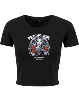 FRAUEN Halfshirt Crop Top - Psycho Girl - Kopie