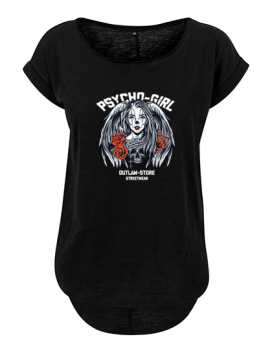 FRAUEN Long Slub Tee - Psycho Girl