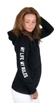 FRAUEN Cropped Zoodie - MY LIFE MY RULES
