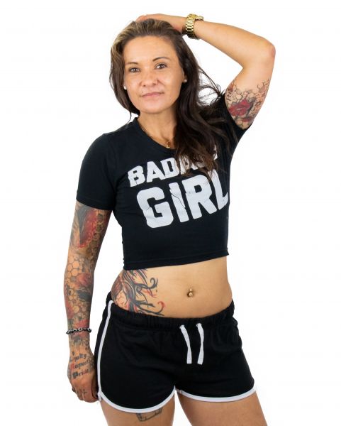 FRAUEN Halfshirt Crop Top - Badass Girl - Kopie