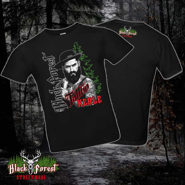 Männer T-Shirt Black Forest Tattoo Kerle