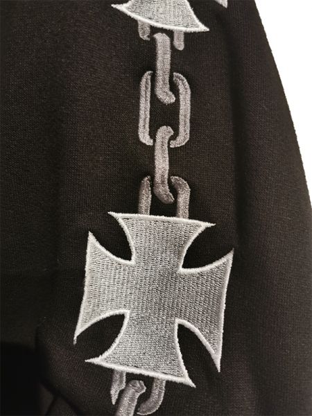 Kapuzenjacke Eiserne Kreuz + Ketten