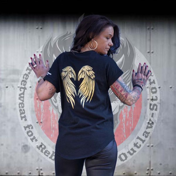 FRAUEN Long Slub Tee - Angel gold