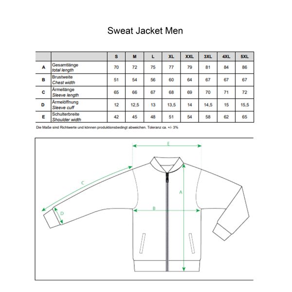 Männer Sweatjacke 13 Clyde