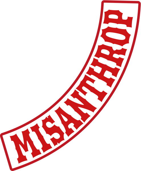 Männer Polo Misanthrop / schwarz-rot