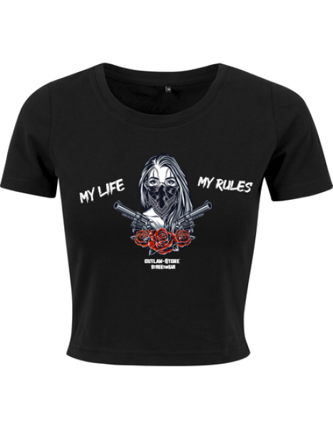 FRAUEN Halfshirt Crop Top - my Life my Rules - Kopie