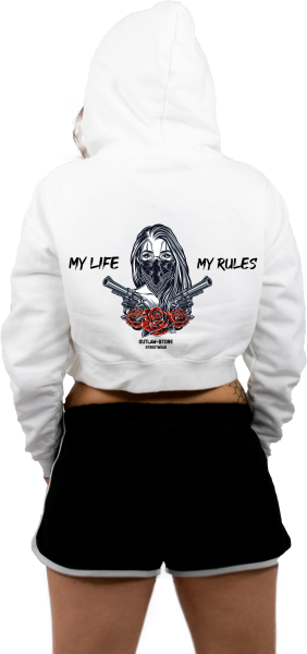 FRAUEN Cropped Zoodie - My Life My Rules