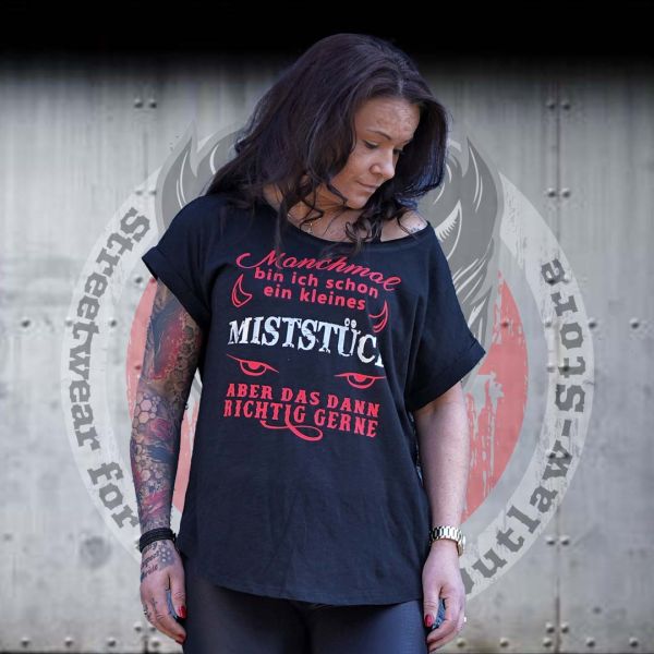 FRAUEN Long Slub Tee - Miststück