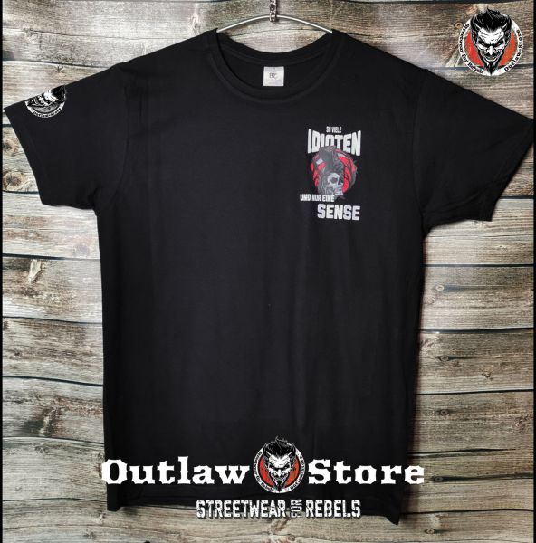 Männer T-Shirt So viele Idioten und nur eine Sense