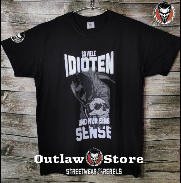 Männer T-Shirt Soviele Idioten und nur eine Sense 1
