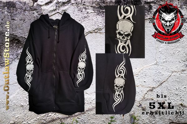 Kapuzenjacke Totenkopf-Tribel