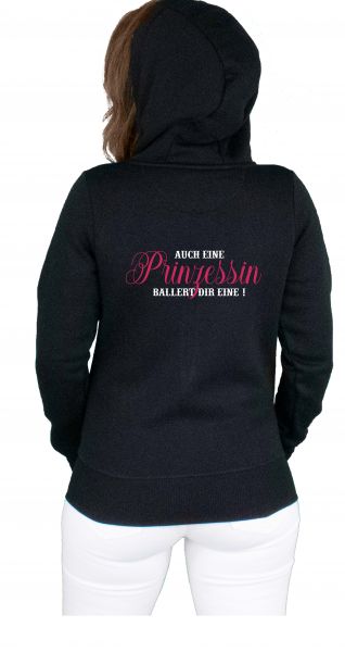 FRAUEN Cropped Zoodie - auch eine Prinzessin ballert